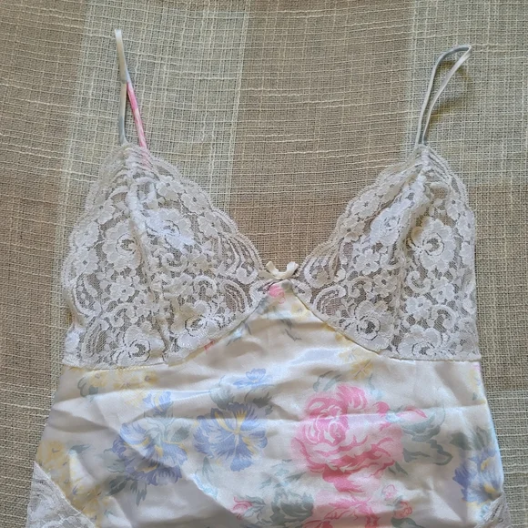 Vintage White Floral Sheer Lace Body Suit
